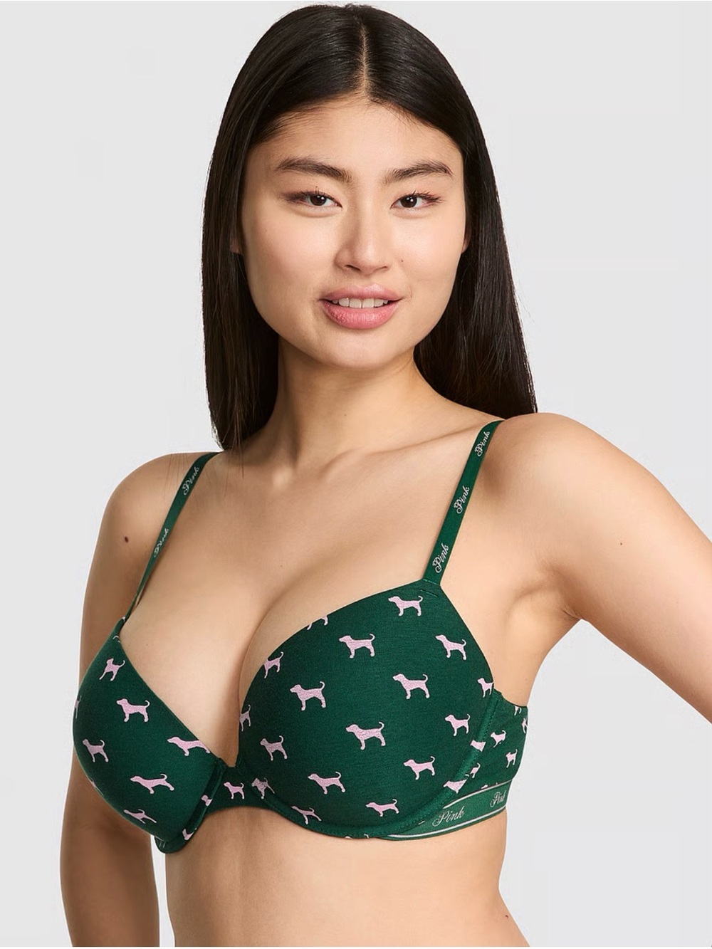 Victoria’s Secret Pink Dog Logo Super Push Up Bra 32DD